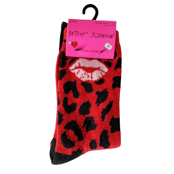Betsey Johnson Accessories - 🆕❤Betsey Johnson Love 3 Pair Crew Socks Betsey Johnson Accessories - 🆕❤Betsey Johnson Love 3 Pair Crew Socks